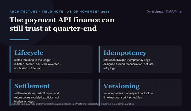 The payment API finance can still trust at quarter-end
